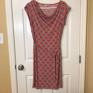 Banana Republic orange chain link design dress